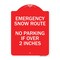 Signmission Emergency Snow Route No Parking Emergency Snow Route No Parking If Over 2 Inches, RW-1824-24108 A-DES-RW-1824-24108 - alternate 1